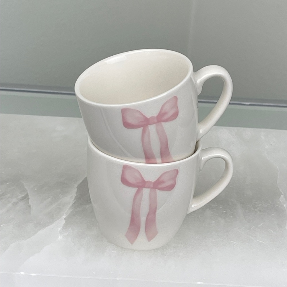 Godinger Pink Bow Espresso Cups – Set of 2